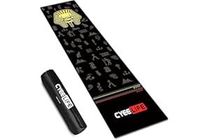CyeeLife Dart Teppich mit Tragetasche,Professionelle Dartteppich 65 * 295cm für Steel und Soft Darts,Mehrere Stile zur Auswahl