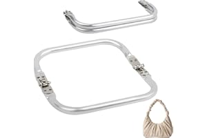 VFANDV Marco de Bolsillo, 2 Pcs Marco de Aluminio para Bolsos, Cierres de Bolso de Ganchillo En Aluminio, Cierres Tipo U para Bolsos, Cierre de Boquilla para Clutch para Accesorios de Monedero