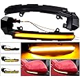 Hacreyatu LED Dynamic Turn Signal Blinker Sequential Side Mirror Indicator Light For Jaguar XE XF XJ F-TYPE XK XKR I-PACE X250 X260