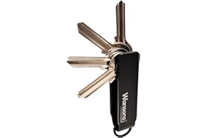 Wansons Metal Key Organiser | Premium Aluminium Compact Pocket Key Holder | Slim & Durable Minimalist Key Ring Organiser | Modern Keychain | Key Case For Up To 6 Keys | Everyday Carry Gift