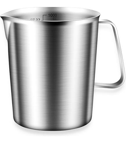 Nikou Messbecher Edelstahl 1500 Ml – Mit Klaren Markierungen, Griff, Für Küche & Bar