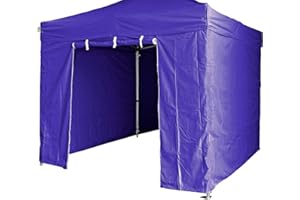 GREADEN Pack 4 CÔTÉS - 3 Murs Pleins avec Une Porte 300G/M2 Polyester ENDUCTION PVC 3X3M Gamme 40MM (Bleu-Marine)