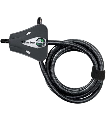 Master Lock Fietskabelslot [Sleutel] [55 cm Kleurrijke kabel] [Buiten] 8630-F - voor (Elektrische) fietsen, Skateboards, Kinderwagens, Grasmaaiers en andere Buitenapparatuur