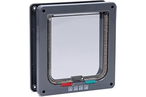 Karlie Porta per gatti con chiusura a 4 vie, con tunnel, larghezza: 19,2 cm, altezza: 20 cm, antracite