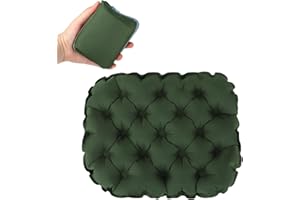 FADCAER Inflatable Seat Cushion,Portable Air Sitting Pad with Carry Bag,Moisture and Water Resistant Camping Chair,Portable Lightweight Travel Air Sitting Pad,Best for Camping, Bleachers(Green)