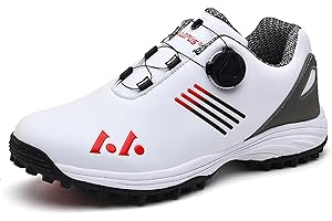BLBK Scarpe da golf impermeabili da uomo con sistema in pizzo