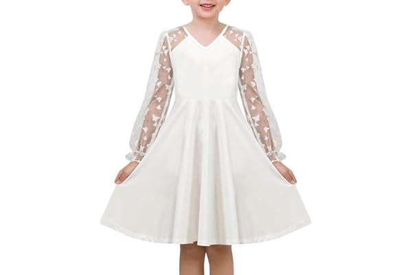 Sunny Fashion Robe Fille Colorful Rayé Tricoté Coton Étendue École Robe d'été 4-10 Ans
