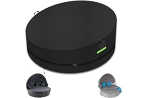 GJMZTQG Sonneninsel Abdeckung,Wasserdicht 600D Schutzhülle für Sonneninsel Rund Abdeckung für Liegeinsel Abdeckplane für Loungeinsel,230 * 90-50cm (230,Schwarz)