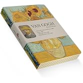 Retronote Van Gogh 4'l&uuml; Defter Seti 3, Flowers Series, &Ccedil;izgisiz, 64 Sayfa, 14x21 cm