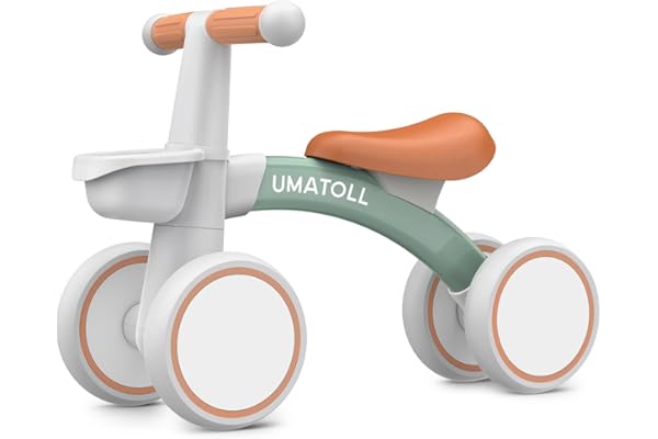 Umatoll Bicicleta sin Pedales para niños a Partir de 1 Año de Equilibrio, Juguetes Bebés de 12 a 24 Meses, Bici Bebe con Canasta, Pimera Bicicleta para Niños y Niñas como Regalo Cumpleaños (Verde)