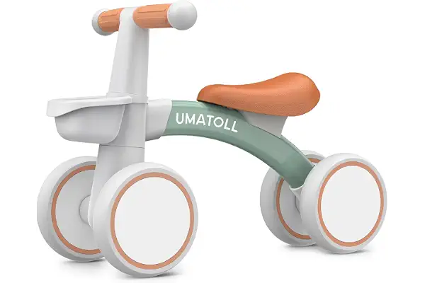Umatoll Correpasillos Bebé 1 Año, Bici Sin Pedales, Regalo Niños 1-2 Años | Juguete Bici Bebé con Cesta, Asiento Ajustable, Triciclo Niño Niña 12-24 Meses, Regalo de Primer Cumpleaños
