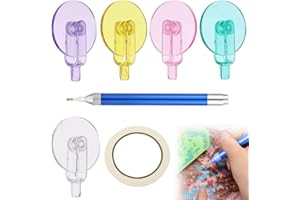 TUKNN Diamond Painting Accessoires, Stylo Diamond Painting, LED Stylo de Forage de Peinture de Diamant, 5D Stylo de Peinture de Diamant, avec 5 Roue à Rouleaux, pour Stylos De Forage en Diamant
