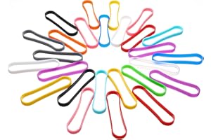 XINJODUZ Xindojuz 36 szt. silikonowych opasek, 7 cm, różne kolory, gumki, opaska do owijania, materiały biurowe, elastyczny pasek do portfela, karty, na nadgarstek, pudełka do gotowania, okłady, biura, na