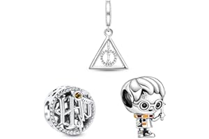 HAEPIAR S925 Sterling Silber Charme für Armband Halskette Charm Dangle Movie Pack of 3 für Frauen Mädchen Geburtstag Geschenke