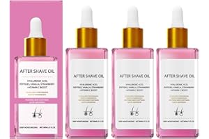 DYKEWEI After Shave Oi,Strawberry & Vanilla Scent,Hidrata la piel, Vainilla de Fresa Después de un Aceite de Afeitar Mujeres, Cómodo Truly After Shave Oil Women for Smooth Skin,Calma la piel (3pc, 90ml)