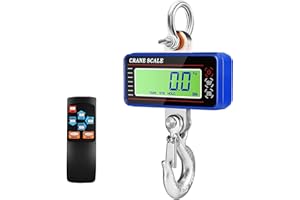 MEMOWS Balance à Grue Numérique1500KG/3000LB, Industrielle Balance Suspendue Électronique robuste avec télécommande, Échelle de grue avec uper Claire Écran LCD pour Chasse, Ferme