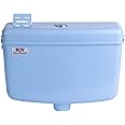 SAY PLASTO Flushing Cistern, Flush Tank, Center Push 10 LTR Capacity, Air Freshner Pocket, Polypropylene Smart PVC Cistern (Blue)