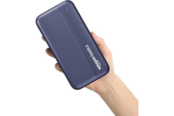 Amazon Basics 20000 mAh Power Bank 22.5W Fast Charging Dual Output & Input Charge 3 Devices Simultaneously for Smartphones, TWS Earbuds, Speakers, Tablets (Dark Blue)