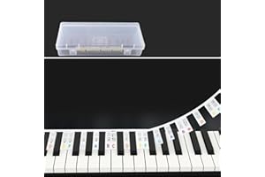 LOGHOHU Klavier Noten Aufleger für Anfänger 61 Tasten Wiederverwendbar, kein Kleben,für Anfänger & Kinder.Geeignet für elektronische Keyboards und kleine Klaviere