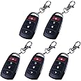 5 Packs Cloning Remote Control Keychain, Universal 433 MHZ Replacement Garage Door Electric Gate, Duplicates Original Remote Controls for Vehicle Central Locking Systems, Electronic Garage Doors