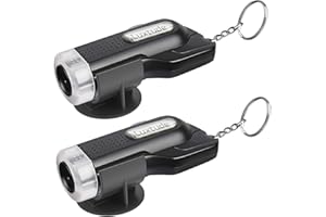 Luxtude 2-in-1 Car Window Breaker and Seatbelt Cutter, Emergency Keychain Car Escape Tool & Car Glass Breaker, Car Safety Hammer Automotive Life Safety Tools Kit, Window Breaker Keyring for Underwater
