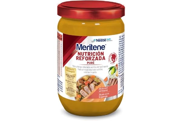Meritene | Nutricion Reforzada Puré de Atún con Verduras | Alimento Fresco y Nutritivo | Tarrito para Adultos | Para Personas con Dificultad para Tragar | 300 gr