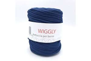 FILATI ITALIANI fettuccia per borse Wiggly colori moda, ideale per uncinetto per creare runner, tappeti, borse e molto altro (avio - 46)