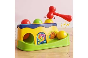 Baybee Montessori Ball Drop Hammer Toy for Toddlers 1+ Years | Pound A Ball Toy with Track, Color Matching Learning Game, Educational Development Toy for Babies Boys Girls, Fine Motor Skills