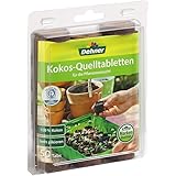 Dehner Kokos-Quelltabletten mit Nährstoff-Mix, zur Anzucht von Stecklingen, Sämlingen und Saaten, Ø 38 mm, 50 Stück