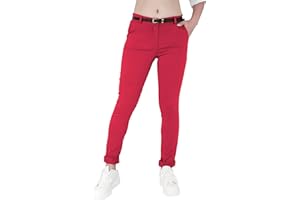 JOPHY & CO. Pantalón elástico para Mujer Chino con cinturón (cód. 3008)