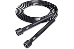 ACZET Skipping rope adult for Home Exercise & Body Fitness Speed Jump Rope Gym Workouts & outdoor Training for Fat Burning Boxing, MMA & Exercises Speed Fitness Weighted Skipping Rope kids, Women & Men