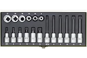 SALKI Proxxon RC18627 Zestaw Kluczy Nasadowych, 18 Sztuk