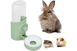 WHCCTL 500ml Biberon Lapin, Abreuvoir Lapin, Fontaine à Eau Suspendue, pour Hamster, Cochon d'Inde, Rat, Chinchilla, Furet, Gerbille (Vert)