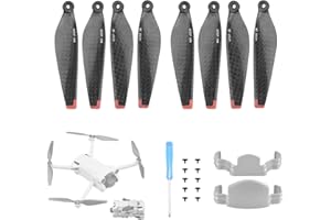 O'woda Kohlefaser Propeller für DJI Mini 3 Pro, 8 Stück Ersatzpropeller Blätter Geräuscharm Propellern mit Schrauben & Schraubendreher für DJI Mini 3 / Mini 3 Pro Zubehör