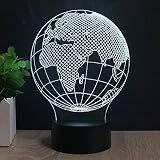Globus 3D optische LED Illusion Lampen, FZAI 7 Farbe blinkende Kunst Skulptur Lichter Schlafzimmer Schreibtisch Tisch Nacht Licht Awesome Geschenke - 5