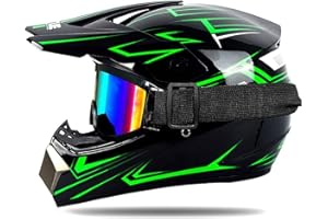 UIGJIOG Motocross Kids Children Helmet D.O.T Certification Youth Quad Crash DH Full Face Off Road Downhill Dirt Bike MX ATV Motorbike Helmet for Boy Girls