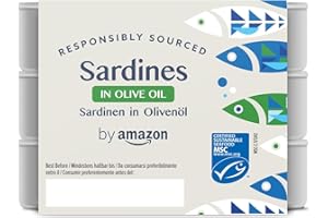 by Amazon MSC Sardines in Olive Oil, 3x125g