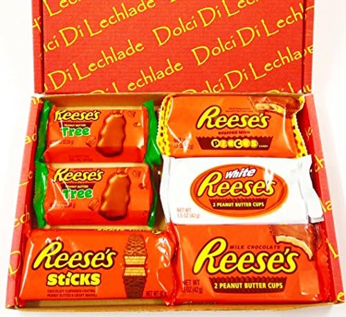Reeses Peanut Butter Trees Chocolate ChristmasGift Hamper by Dolci Di Lechlade | Reese's Festive American Sweets Selection Assortment USA Candy Advent