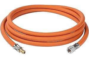 THR Industrieprodukte Tuyau de gaz 3 m 300 cm Raccord rapide sur filetage gauche 1/4" résistant à l'hiver -30° Propane butane 2023