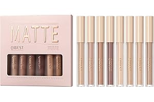 HQDA Set di ombretti liquidi opachi a 8 colori Velluto Altamente pigmentato Smokey Nude Ombretto nero Ombretto a lunga durata ad asciugatura rapida Kit per il trucco dell'ombretto (Set D)