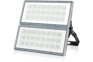 YIQIBRO Projecteur LED Extérieur 200W, IP67 Imperméable Spot LED Extérieur avec 180°rotation, 20000LM 7000K Blanc Froid Éclairage de Sécurité Pour Patio, Jardin, Garage, Terrasse, Square, Usine, Entrée, Cour