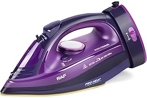 ZStarlite Fer à vapeur sans fil 2 400 W Fer à vapeur sans fil Powersteam Ultra Semelle en céramique Anti-calcaire et anti-gouttes, fonction pulvérisation d'eau, vapeur verticale, autonettoyant avec