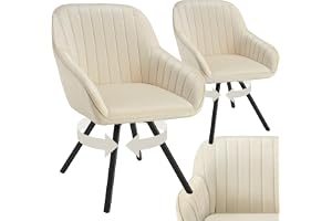 tectake® Set av 2 roterbara fåtöljer i vadderad sammetslook med tjock stoppning, elegant quiltat mönster, slimmade utsvängda