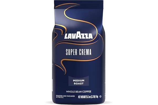 Lavazza Super Crema Whole Bean Espresso Coffee, 2.2 lb. Bag