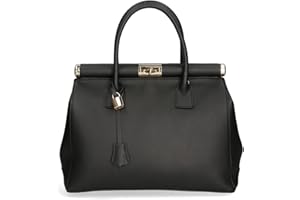 Chicca Borse Borsa Donna a Mano Pelle con Tracolla Bauletto