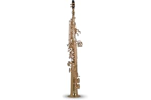Roy Benson Bb Sopran Saxophon MOD.SS-302 gerade Form lack., inkl. leichtem Rechtecketui