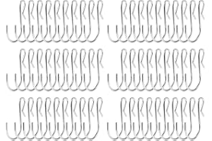 Kellegour 60 Pièces Petit Crochet S de Suspension,Crochet Multifonctions,Crochet S Acier Inoxydable,Crochets en Métal en Forme de S,Argent S Crochets pour Salle de Bain,Chambre,Bureau,Cuisine,Magasin