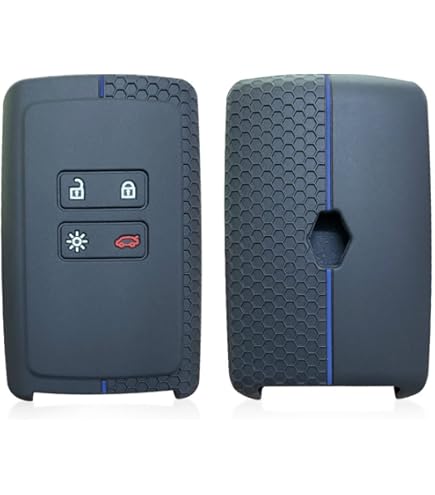 Coque De Protection TPU Pour Clé De Voiture Renault Captur, Mégane, Espace | Double Couche, 360°, Noir élégant