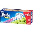 Ziploc Quart Food Storage Slider Bags, Power Shield Technology for More Durability, 42 Count