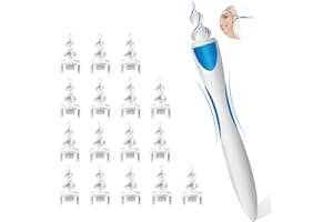 ZYNXEL Ohrenschmalz Entferner, Fortgeschrittenes 360 Grad Spiral-Silikon Ohrreinigungsset mit 16 waschbaren Ersatzköpfen, Neueste Ausführung für Erwachsene und Kinder